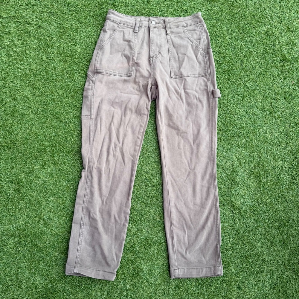 Judy Blue Los Angeles Womens Slim Fit Cargo Pants Khaki Size 5/27 Stretch
